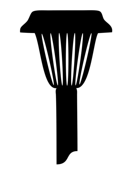 Solární lampa silueta — Stockový vektor