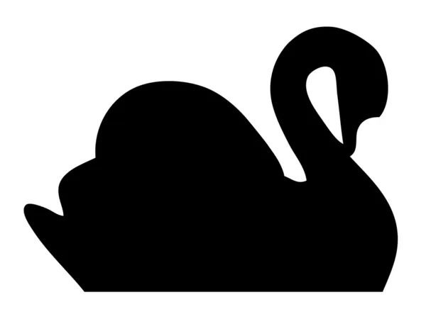 Силуэт лебедя — стоковый вектор