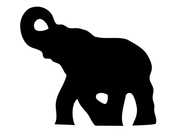 Силуэт слона — стоковый вектор