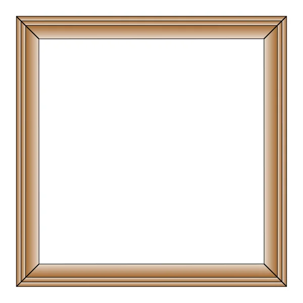 Simple wood frame — Stock Vector