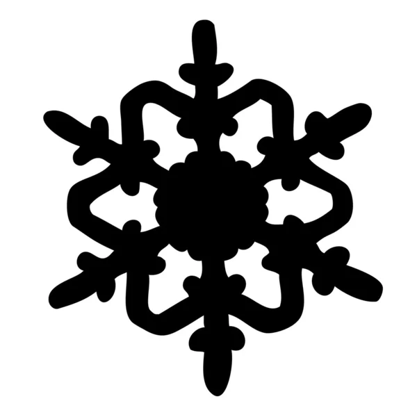 Силуэт снежинки — стоковый вектор