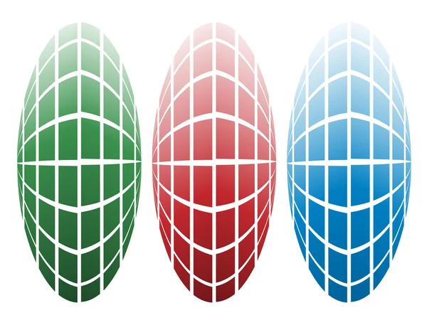 Globes colorés — Image vectorielle