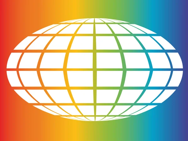 Rainbow globe — Stock Vector
