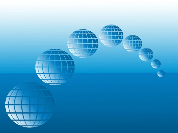 Globes et mer — Image vectorielle