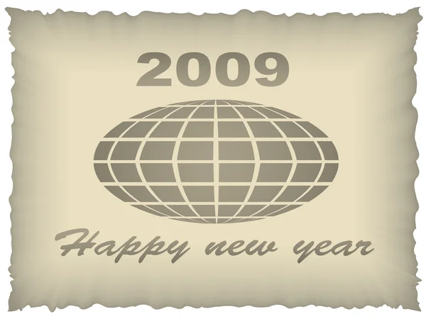Viejo papel año nuevo 2009 — Archivo Imágenes Vectoriales