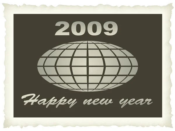 Oude foto Nieuwjaar 2009 — Stockvector