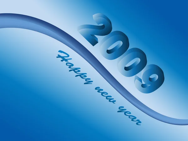 蓝色新年 2009 年 — 图库矢量图片