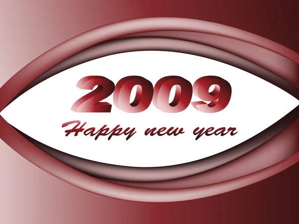 Красный новый год 2009 — стоковый вектор