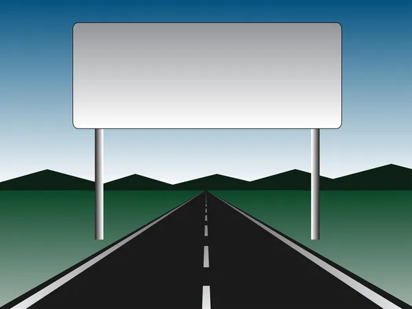 Töm road - Tom billboard — Stock vektor