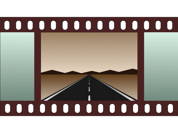 Порожня дорога - плівкова смуга — стоковий вектор