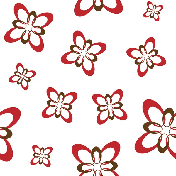 Red flower seamless — Stock Vector