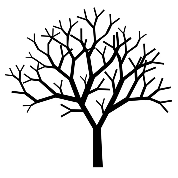 木のシルエット — ストックベクタ