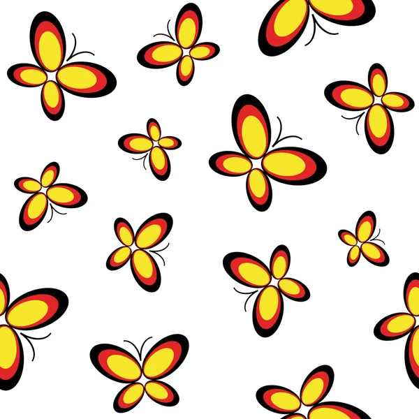 Butterflies seamless — Stock Vector