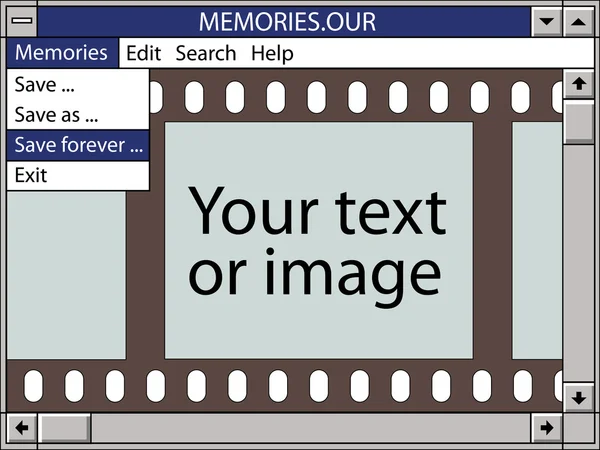 Nos souvenirs sauvent pour toujours — Image vectorielle