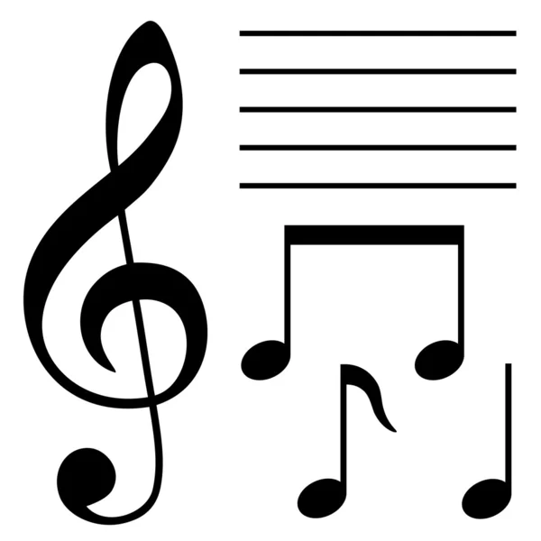 Ensemble de symboles musicaux — Image vectorielle