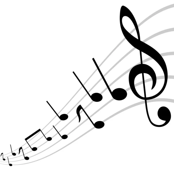 Thème musical enchevêtré — Image vectorielle