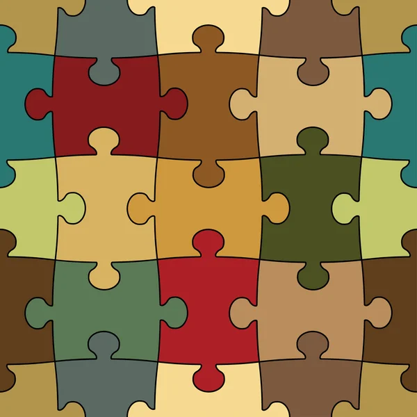 Dikişsiz puzzle - kolay renk değiştirme — Stok Vektör