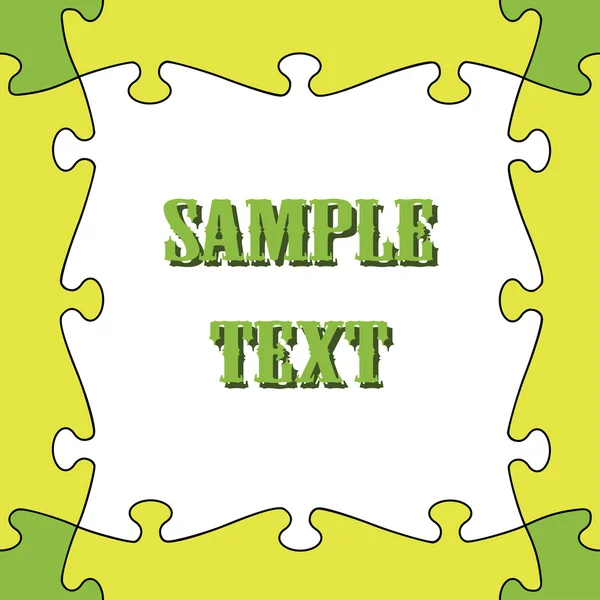 Seamless puzzle frame — Stock Vector