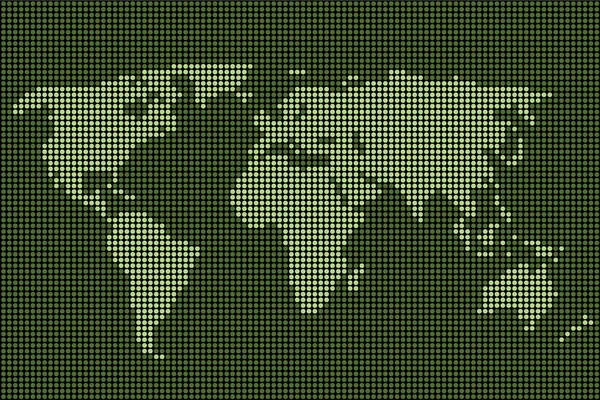 Carte du monde pointillée — Image vectorielle