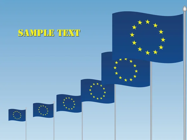Bandeiras da UE — Vetor de Stock