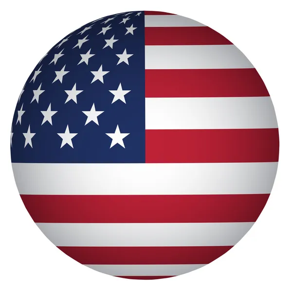 球形美国国旗 — 图库矢量图片
