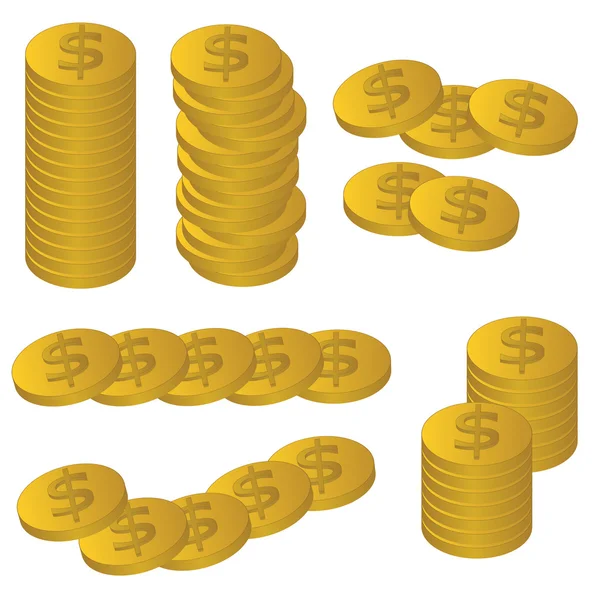 Gold coins — Stock Vector