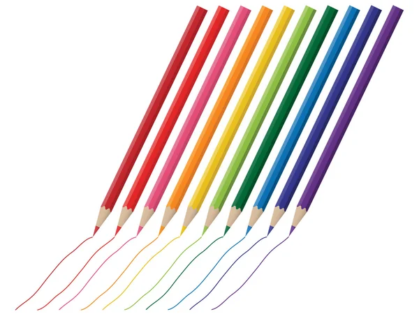 彩色的蜡笔 — 图库矢量图片