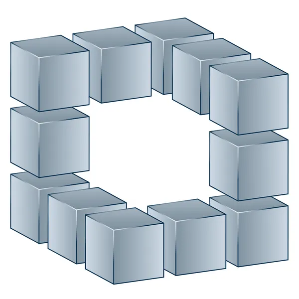 3d cube — Stock Vector