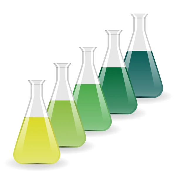 Laboratory flasks — Stock Vector
