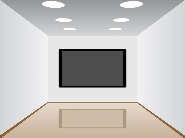 Chambre avec TV plasma — Image vectorielle