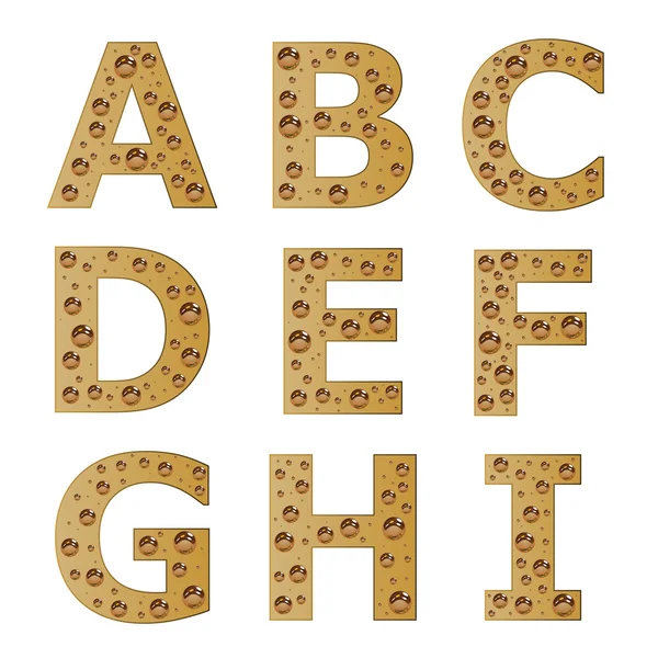 Alphabet bulle - partie 1 — Image vectorielle