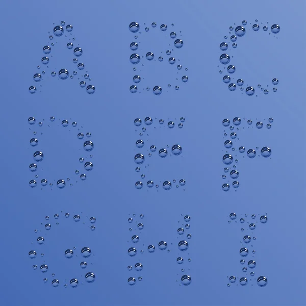 Bublina abeceda - část 1 — Stockový vektor