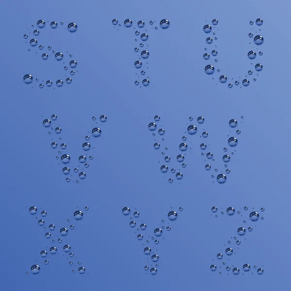 Bubble alfabet - deel 3 — Stockvector