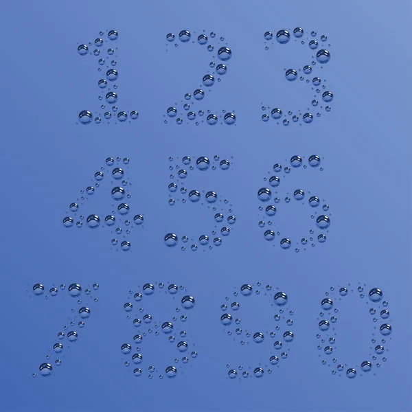 Bubble digits — Stock Vector