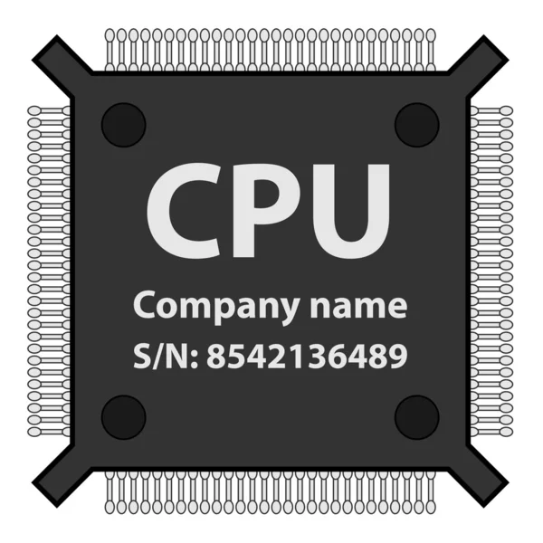 Chip CPU — Vettoriale Stock