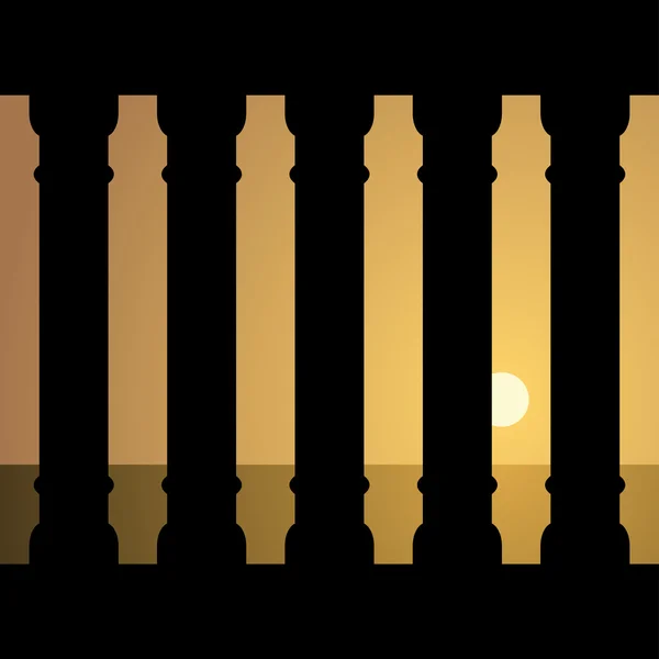 Coucher de soleil ancien — Image vectorielle