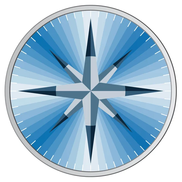 Blue compass — Stock Vector