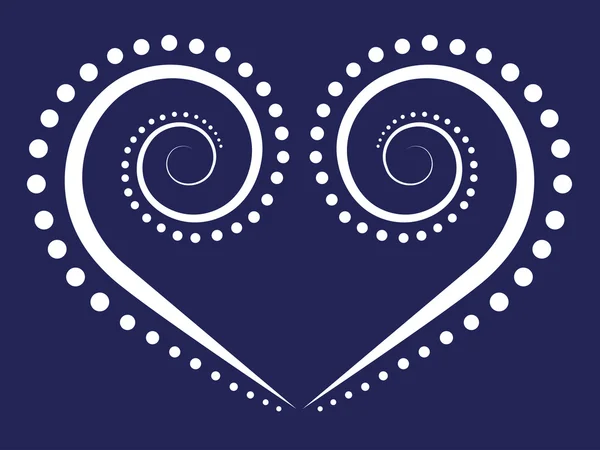 Tourbillon coeur — Image vectorielle