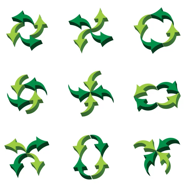 Composition des flèches 3D — Image vectorielle