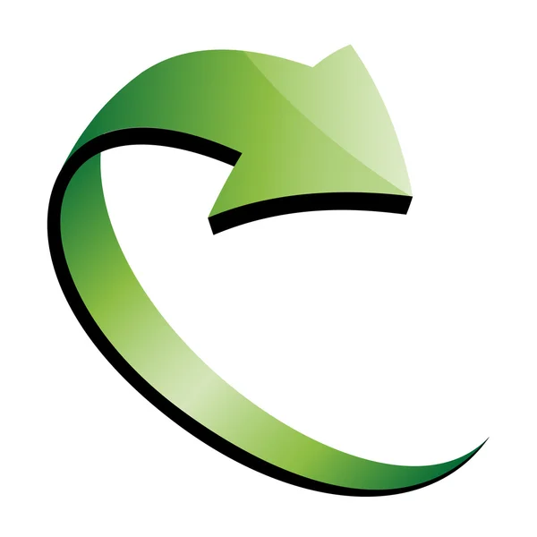3D-groene pijl — Stockvector