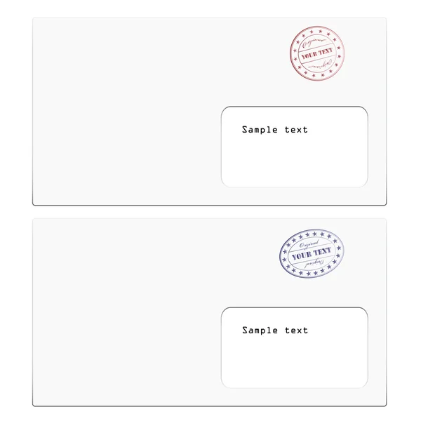 Envelopes com um selo — Vetor de Stock