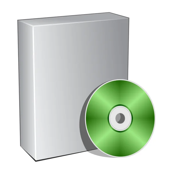 3D коробка з компактним диском — стоковий вектор