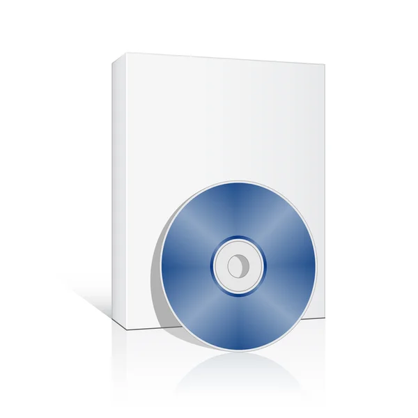 3D-box med CD-skiva — Stock vektor