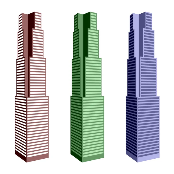 Simboli del grattacielo — Vettoriale Stock