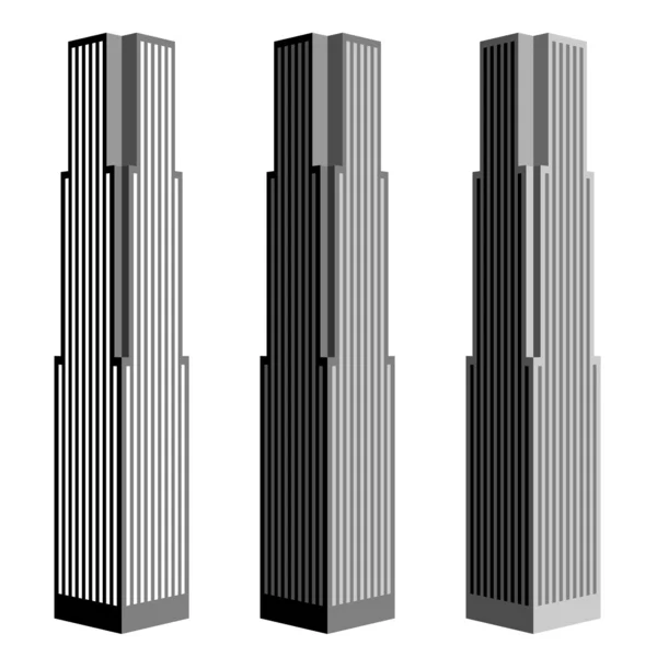 Símbolos de rascacielos — Archivo Imágenes Vectoriales