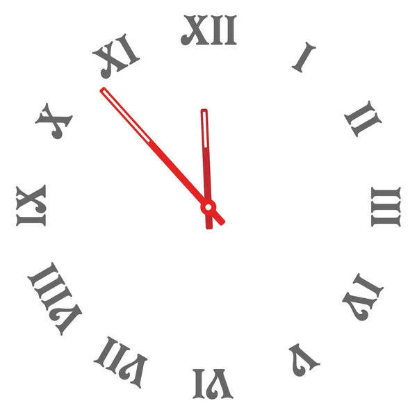 Zifferblatt der Uhr - einfache Zeitumstellung — Stockvektor