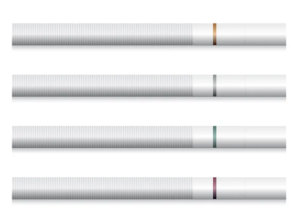 Cigarettes - filtre blanc — Image vectorielle
