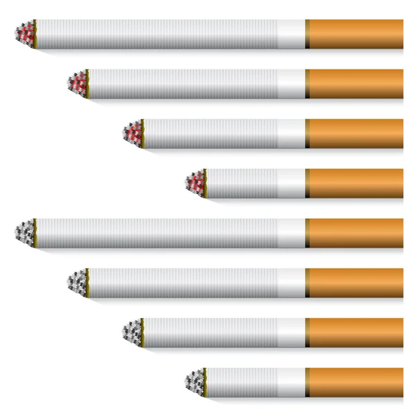 Zigaretten - Orangenfilter — Stockvektor