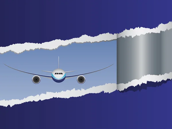 Blick auf Flugzeuge — Stockvektor
