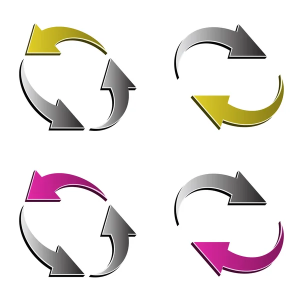 Flèches de rechargement 3d — Image vectorielle